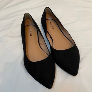 Black Pointed Toe Flats by Torrid